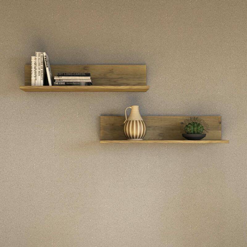 2er-Set Massivholz Wandboards - 80 cm Wildeiche von Göhring