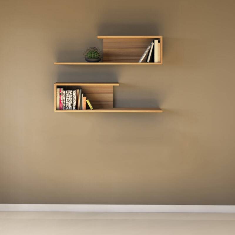 2er Set Massivholz Wandregale - 100 cm Kernbuche von Göhring