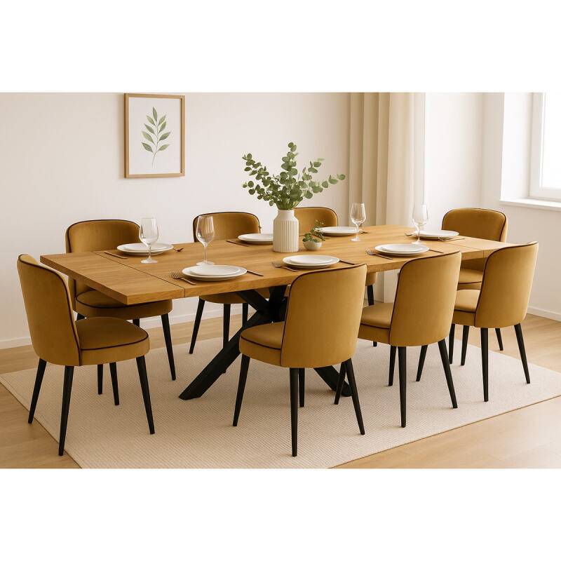 Baumkantentisch mit Ansteckplatte Wildeiche geölt - Spider Gestell 240 x 100 cm mit 1 Ansteckplatte Baumkantentisch mit Ansteckplatte Wildeiche geölt - Spider Gestell 240 x 100 cm mit 1 Ansteckplatte von Göhring