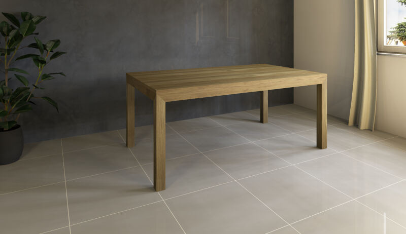 Esstisch Massivholz LINO mit 2 Schubkasten 100 cm Eiche 100 x 140 cm von Göhring