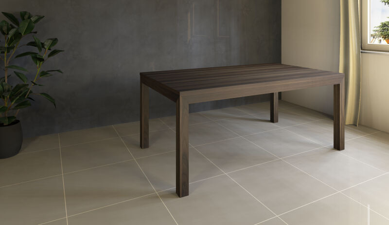 Esstisch Massivholz LINO mit 2 Schubkasten 100 cm Nussbaum 100 x 180 cm von Göhring