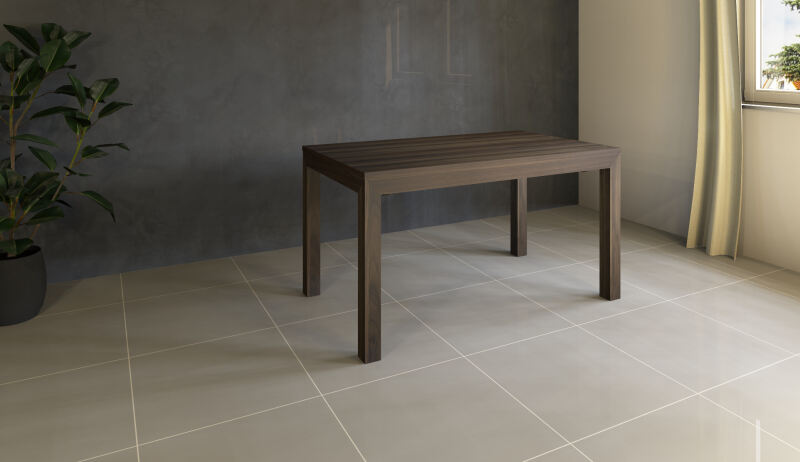 Esstisch Massivholz LINO mit 2 Schubkasten 80 cm Nussbaum 80 x 140 cm von Göhring