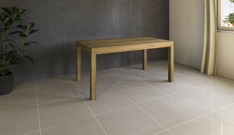 Esstisch Massivholz LINO mit 2 Schubkasten 90 cm Wildeiche 90 x 140 cm von Göhring