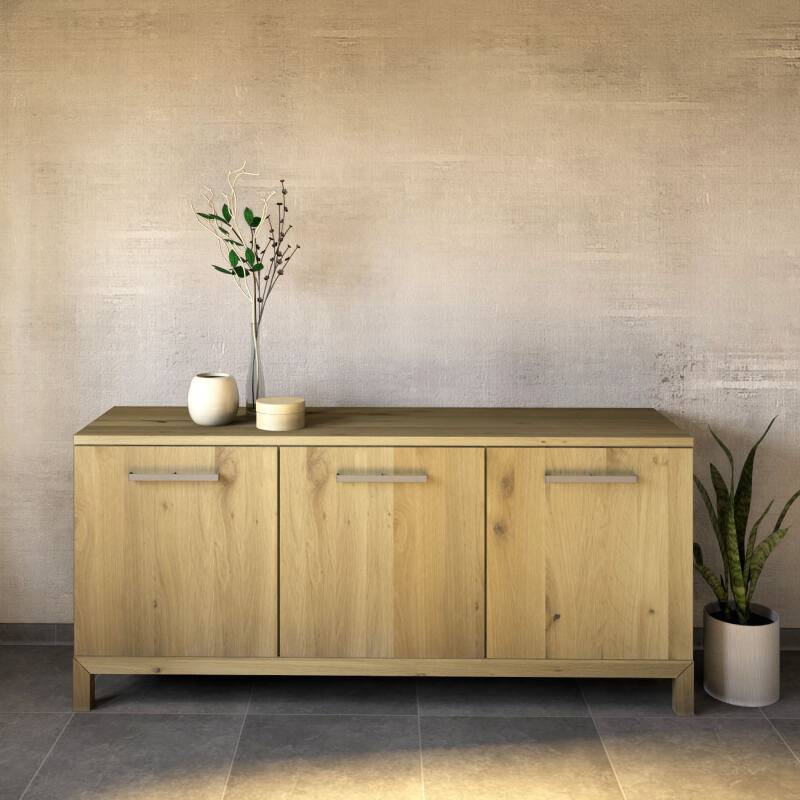 Esszimmer Anrichte Massivholz - 180 cm Wildeiche weiß geölt von Göhring