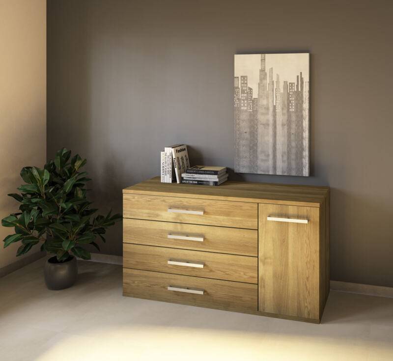 Esszimmer Anrichte mit Flachsockel - 140cm Eiche von Göhring