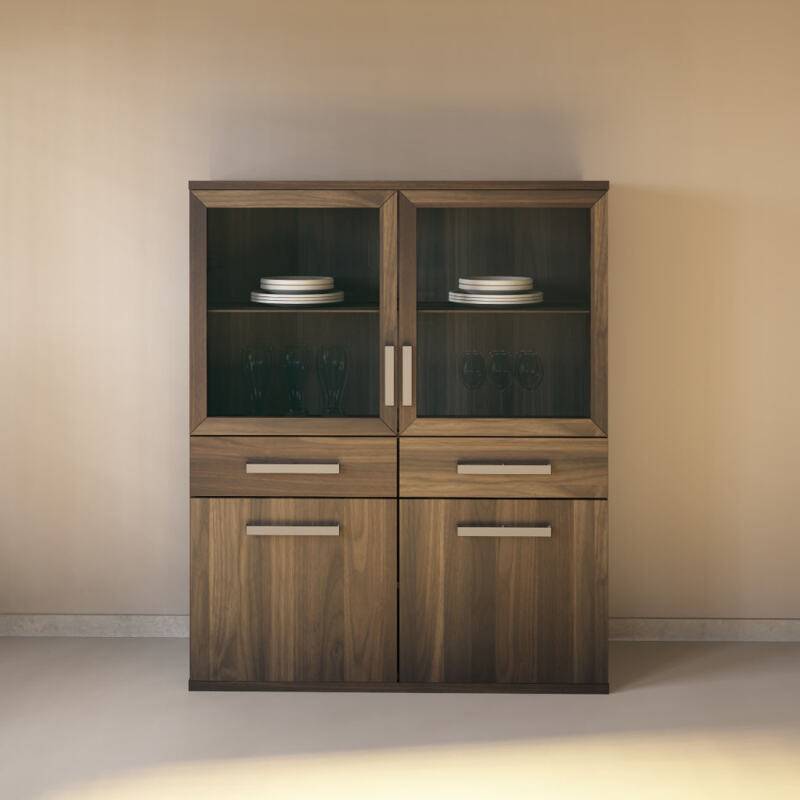 Esszimmer Highboard mit Glastüren - Flachsockel Nussbaum Esszimmer Highboard mit Glastüren - Flachsockel Nussbaum von Göhring