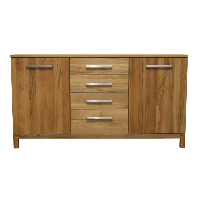 Esszimmer Sideboard Massivholz 180 cm mit Sockel Wildeiche weiß geölt von Göhring