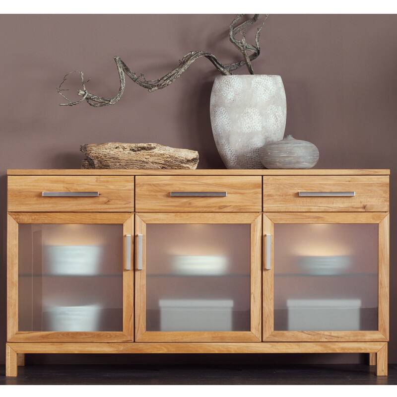 Exclusives LINO Sideboard mit Glastüren 180 cm Nussbaum Exclusives LINO Sideboard mit Glastüren 180 cm Nussbaum von Göhring