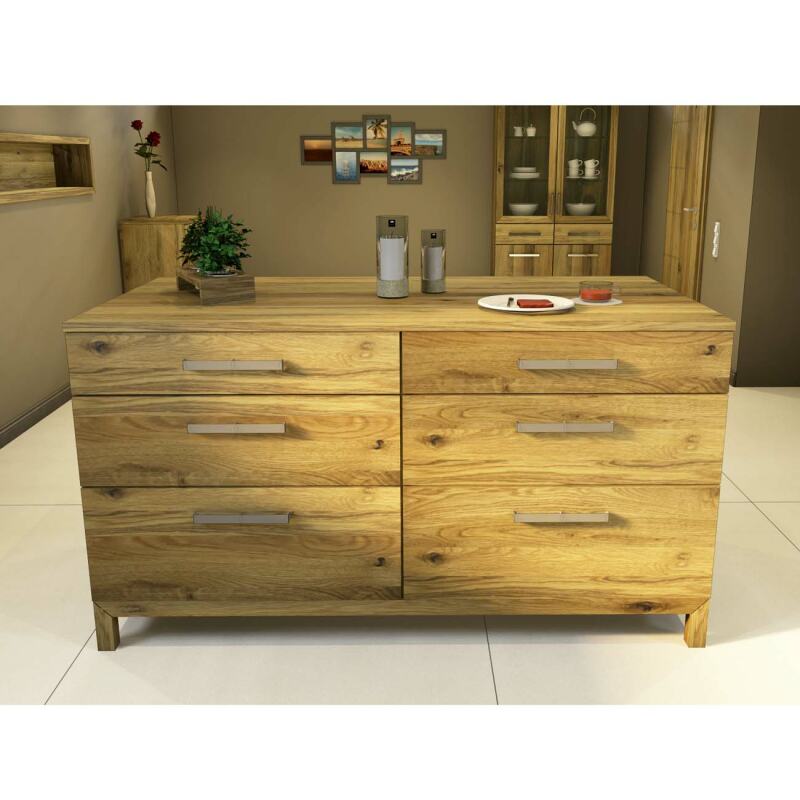 Freistehende Massivholz Kücheninsel mit offenem Regal Wildeiche Freistehende Massivholz Kücheninsel mit offenem Regal Wildeiche von Göhring