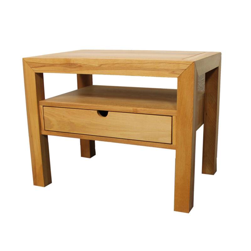 Großer Nachttisch Massivholz LINO mit Schublade Wildeiche von Göhring