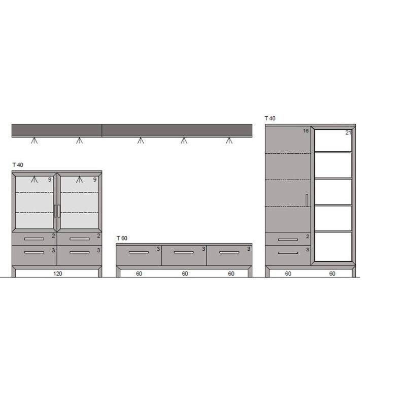 Hochwertige Massivholz TV-Wohnwand LINO Nussbaum Hochwertige Massivholz TV-Wohnwand LINO Nussbaum von Göhring