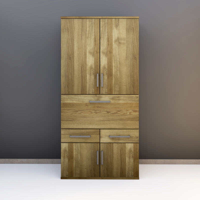 Hoher Wohnzimmerschrank Massivholz Eiche Hoher Wohnzimmerschrank Massivholz Eiche von Göhring