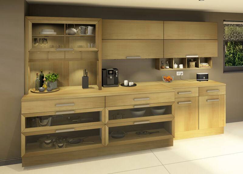 Küchenzeile aus Massivholz Buche von Göhring