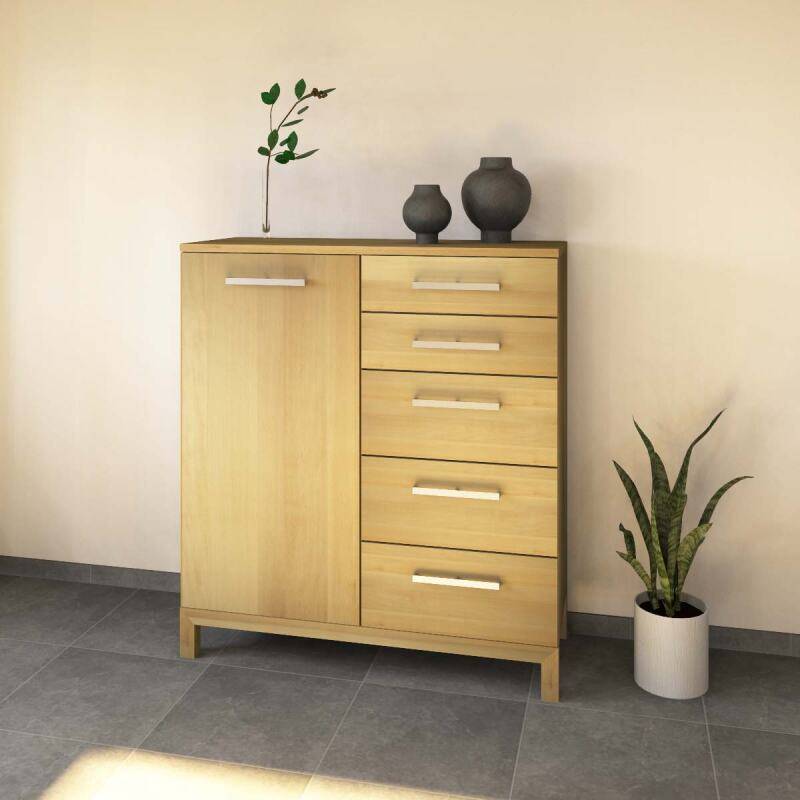 LINO Highboard mit 5 Schubladen - Tiefe 38 cm Buche von Göhring