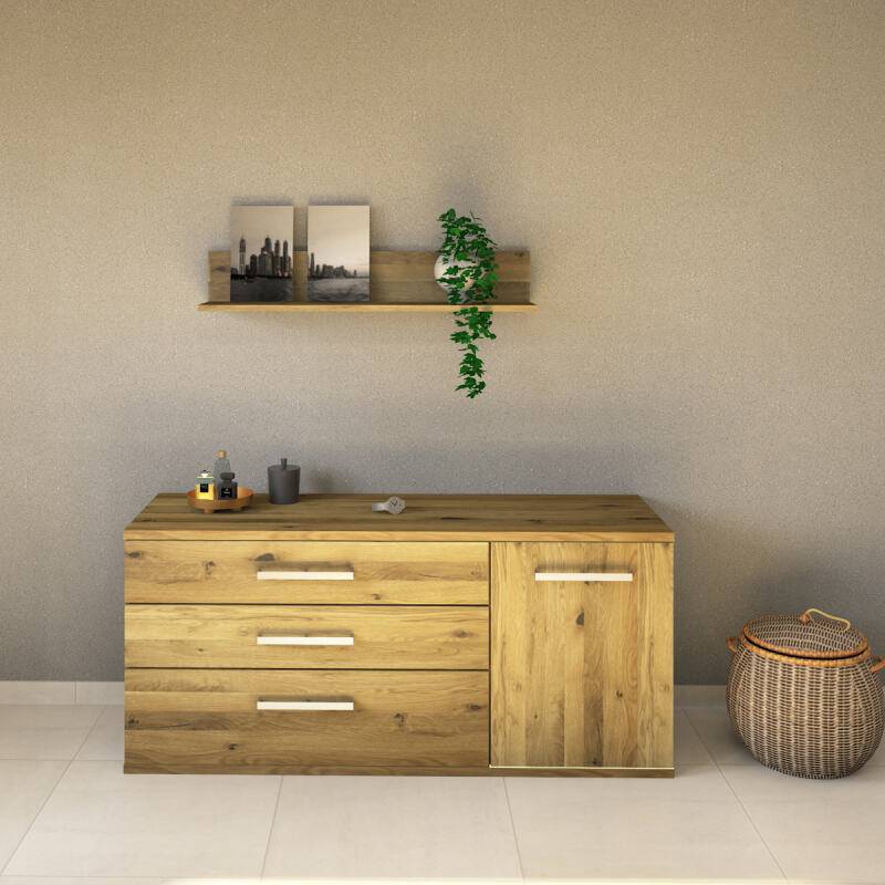 LINO Sideboard 150 cm mit 3 Schubladen Massivholz Wildeiche LINO Sideboard 150 cm mit 3 Schubladen Massivholz Wildeiche von Göhring