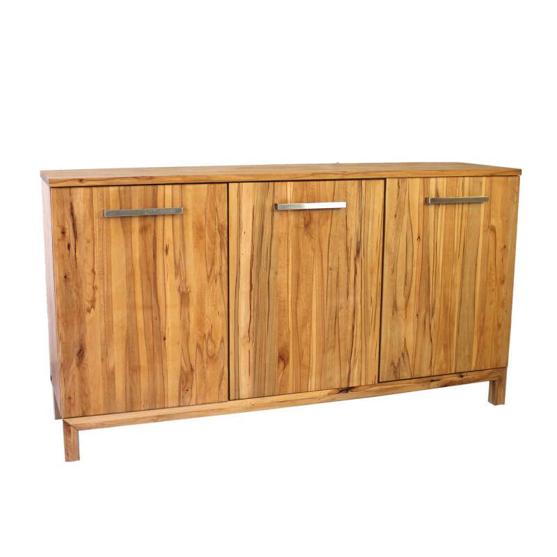 LINO Sideboard Massivholz mit 3 Türen 180 cm Wildeiche weiß geölt von Göhring