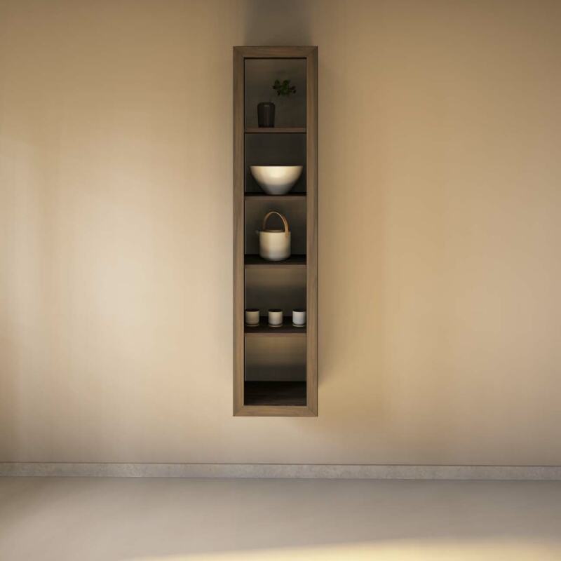 Langes Massivholz Hängeregal - Tiefe 38 cm Nussbaum Langes Massivholz Hängeregal - Tiefe 38 cm Nussbaum von Göhring