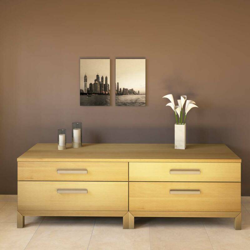 Langes Massivholz TV-Lowboard vier Schubladen - Tiefe 60,4 cm Buche Langes Massivholz TV-Lowboard vier Schubladen - Tiefe 60,4 cm Buche von Göhring