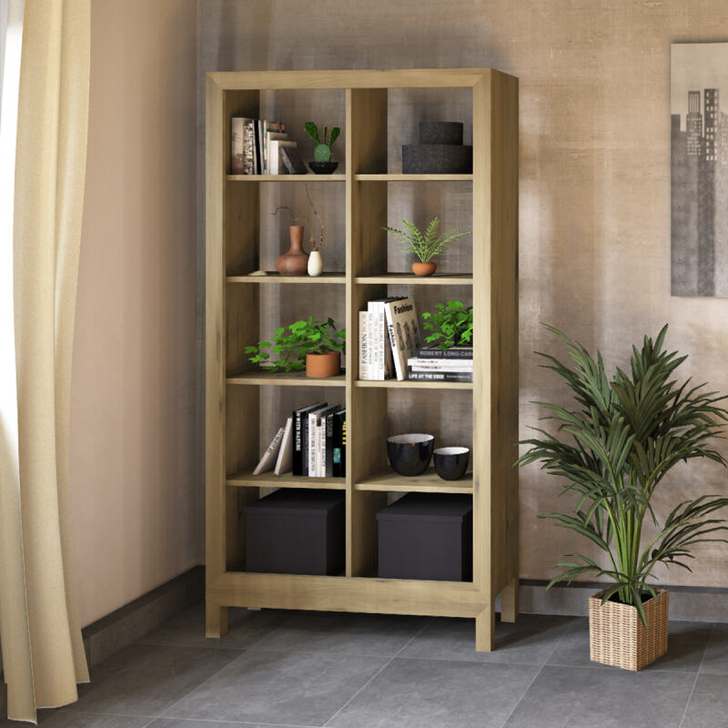 Lino Regal aus Massivholz - 100 x 31,6 x 192 cm Wildeiche weiß geölt Lino Regal aus Massivholz - 100 x 31,6 x 192 cm Wildeiche weiß geölt von Göhring