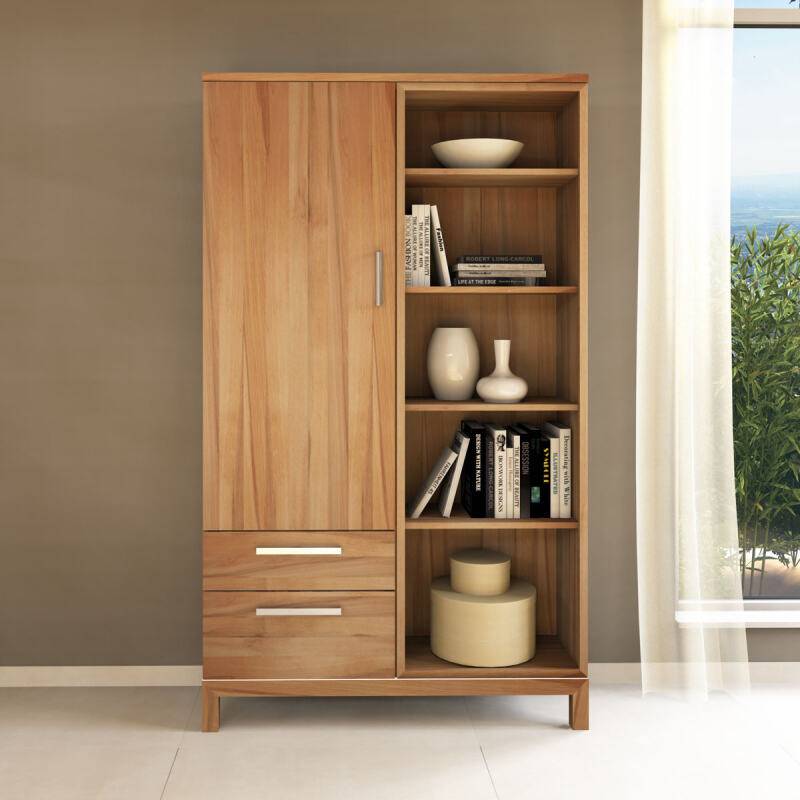 Massivholz Bücherschrank mit Regal rechts Kernbuche von Göhring