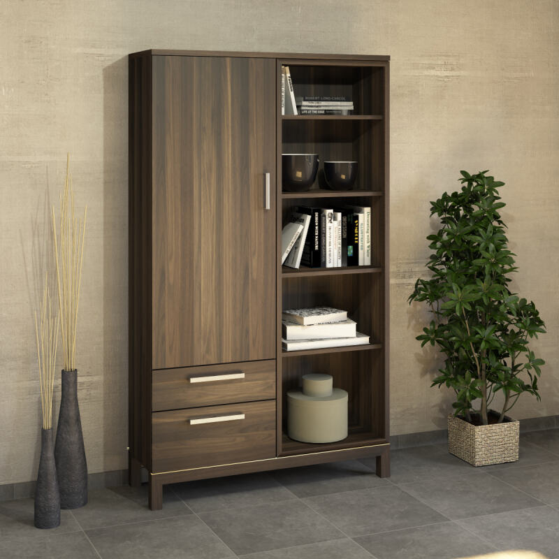 Massivholz Bücherschrank mit Regal rechts Nussbaum Massivholz Bücherschrank mit Regal rechts Nussbaum von Göhring