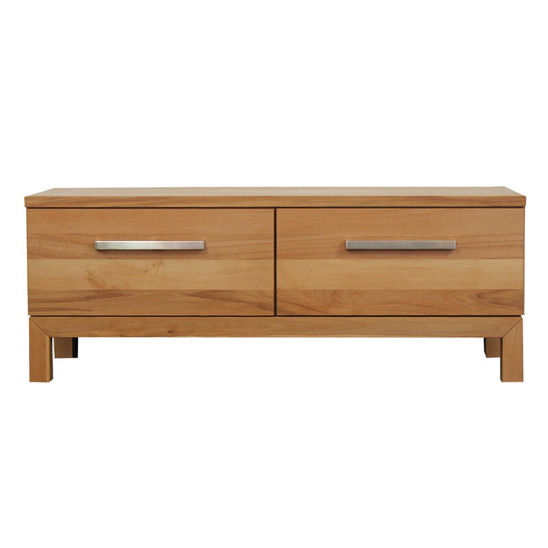 Massivholz Fernsehschrank mit Schubladen 120 cm Eiche von Göhring