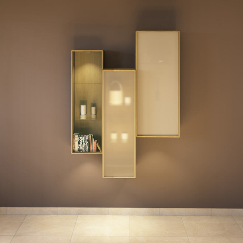 Massivholz Hänge-Vitrinen Buche von Göhring