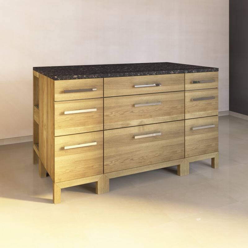 Massivholz Kücheninsel mit offenem Regal Eiche Massivholz Kücheninsel mit offenem Regal Eiche von Göhring