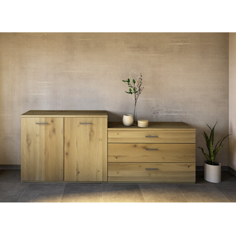 Massivholz Sideboard Kombination Wildeiche weiß geölt Massivholz Sideboard Kombination Wildeiche weiß geölt von Göhring