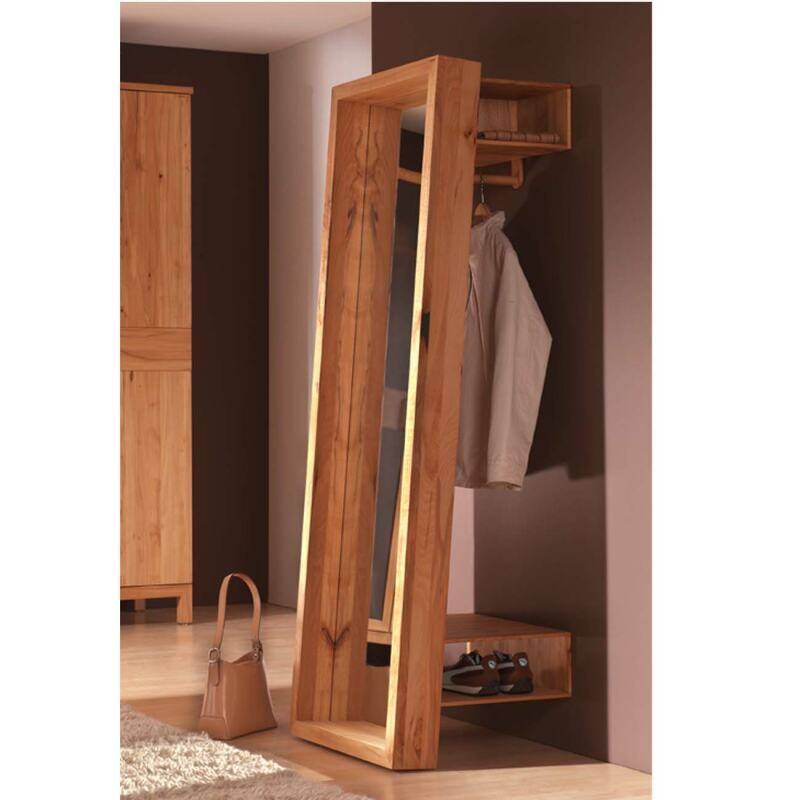 Massivholz Spiegel-Garderobe - 180 cm Wildeiche weiß geölt Massivholz Spiegel-Garderobe - 180 cm Wildeiche weiß geölt von Göhring