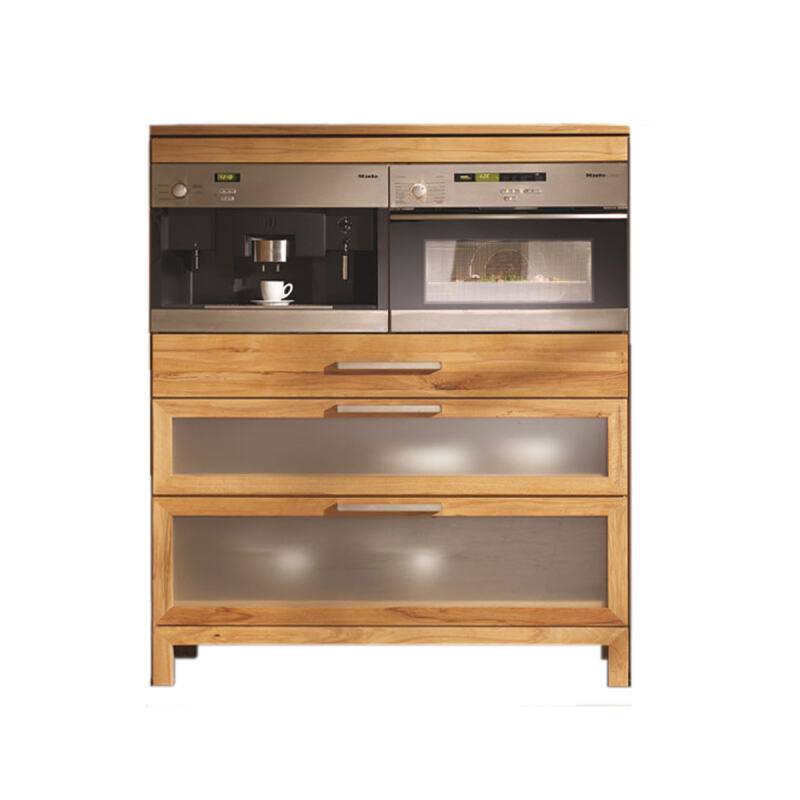 Mittelschrank für Backofen & Microwelle - mit Glasauszüge Buche Mittelschrank für Backofen & Microwelle - mit Glasauszüge Buche von Göhring