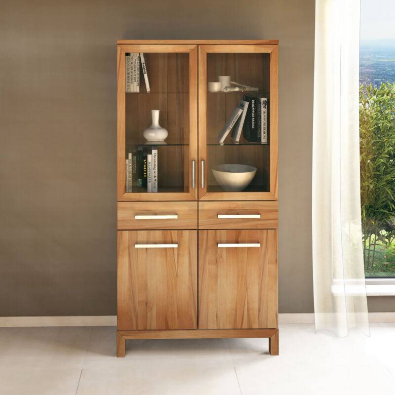 Moderne Buffetvitrine mit Schubladen Kernbuche von Göhring