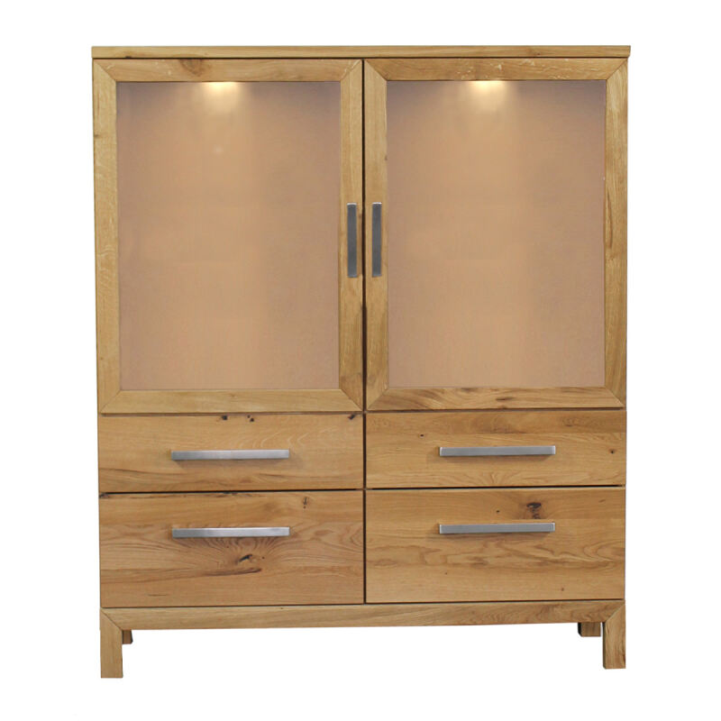 Moderne Vitrine mit Beleuchtung Wildeiche geölt Moderne Vitrine mit Beleuchtung Wildeiche geölt von Göhring
