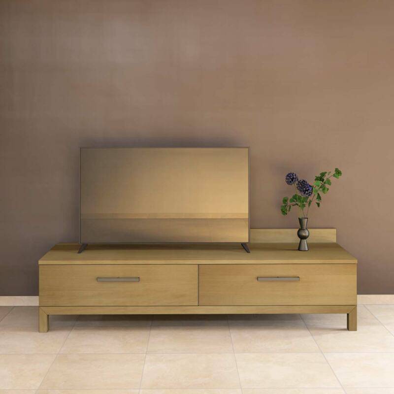 Modernes TV-Lowboard mit Schublade und Klappe - Tiefe 60,4 cm Buche von Göhring