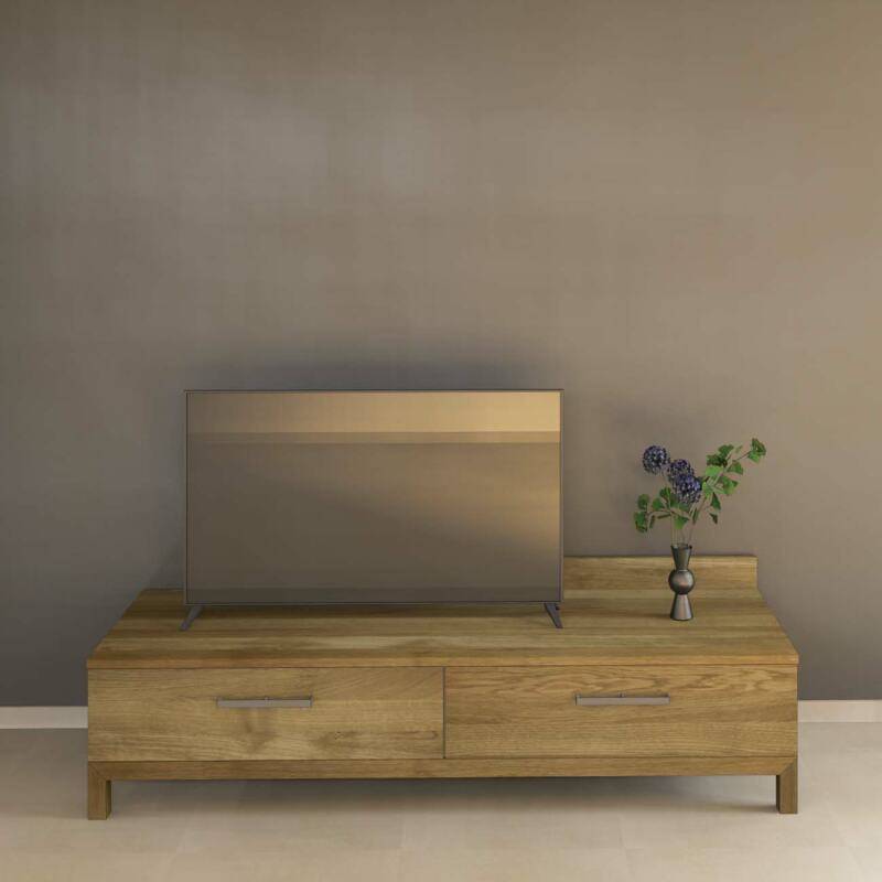 Modernes TV-Lowboard mit Schublade und Klappe - Tiefe 60,4 cm Eiche von Göhring