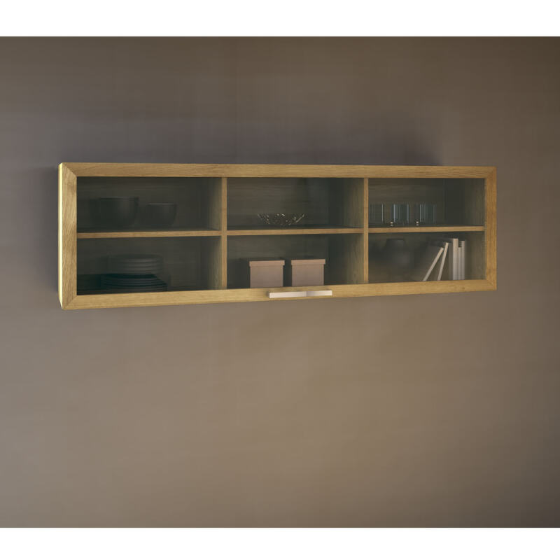 Oberschrank mit verglaster Liftklappe - 180 cm Eiche von Göhring