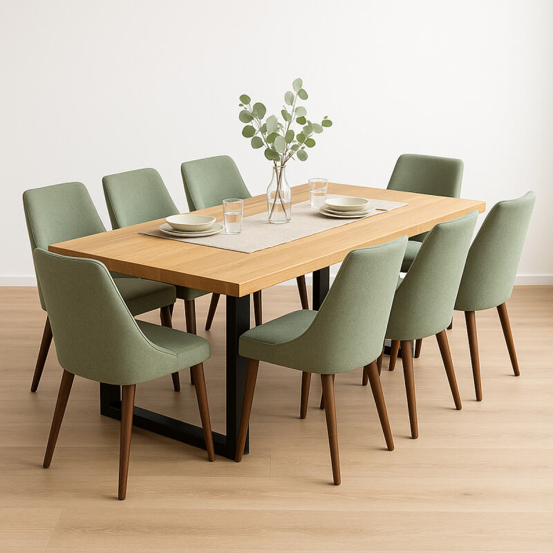 Rustikaler Tisch aus Holz mit U-Gestell - gerade Kante 200 x 100 cm Rustikaler Tisch aus Holz mit U-Gestell - gerade Kante 200 x 100 cm von Göhring