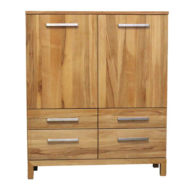 Schlafzimmer Highboard mit Schubladen LINO Massivholz Wildeiche weiß geölt von Göhring