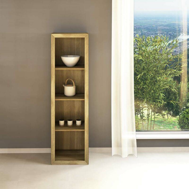 Schmales Massivholz-Regal - Tiefe 38 cm Eiche von Göhring