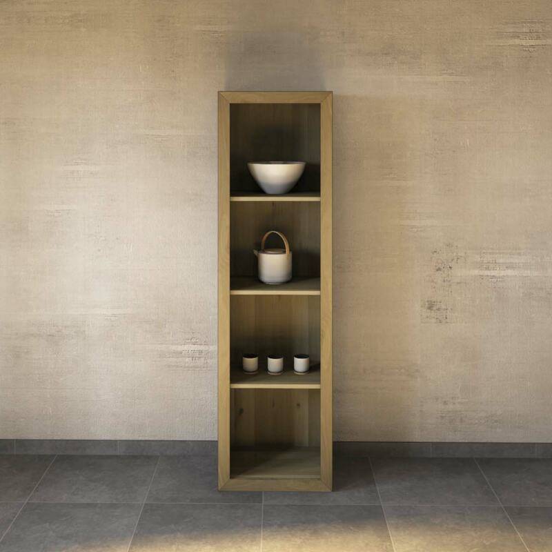 Schmales Massivholz-Regal - Tiefe 38 cm Wildeiche weiß geölt Schmales Massivholz-Regal - Tiefe 38 cm Wildeiche weiß geölt von Göhring