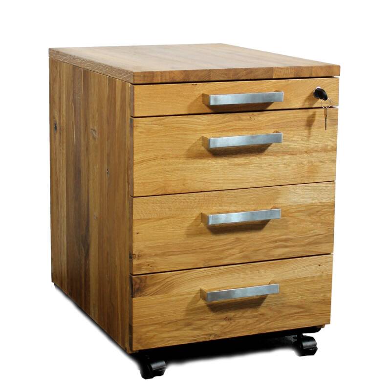 Schreibtisch-Rollcontainer, Wildeiche von Göhring