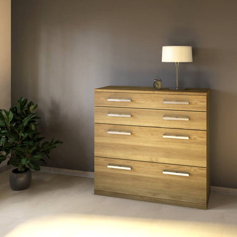 Schubladenkommode LINO Massivholz mit Flachsockel Eiche von Göhring