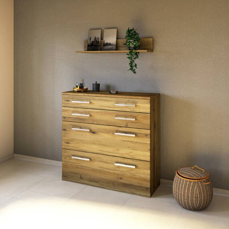 Schubladenkommode LINO Massivholz mit Flachsockel Wildeiche Schubladenkommode LINO Massivholz mit Flachsockel Wildeiche von Göhring