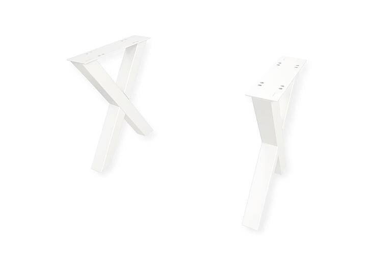 Sitzbank Gestell X-Form weiß von Göhring