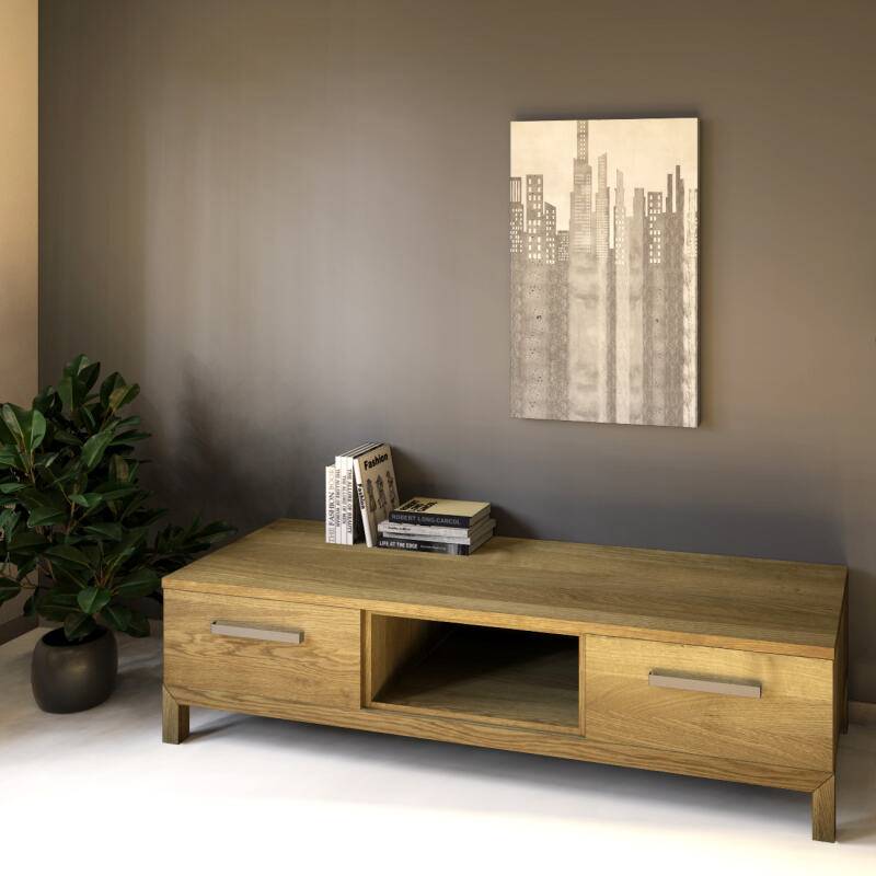 TV-Lowboard LINO mit offenem Fach - Tiefe 60,4 cm Eiche von Göhring