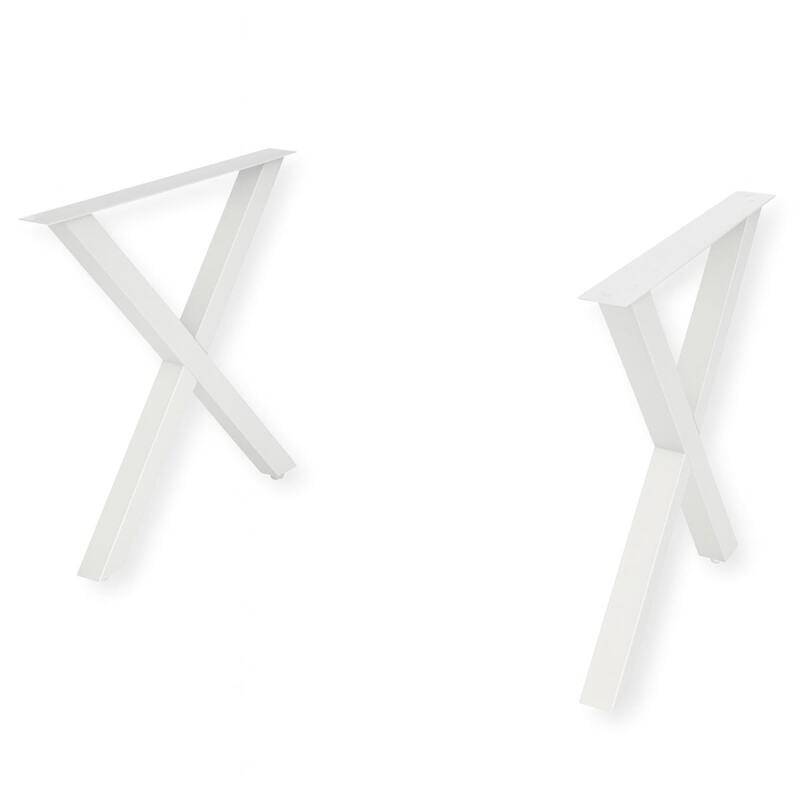 Tischgestell Set aus Metall X-Form weiß Tischgestell Set aus Metall X-Form weiß von Göhring