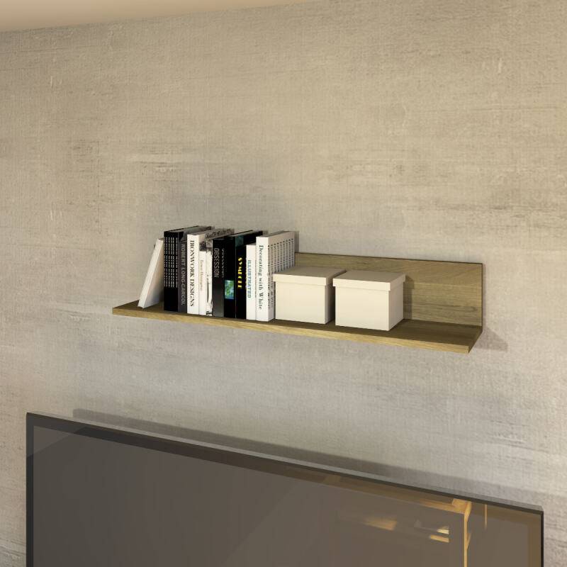 Wandboard freihängend - niedriges Rückenbrett 100cm Eiche von Göhring