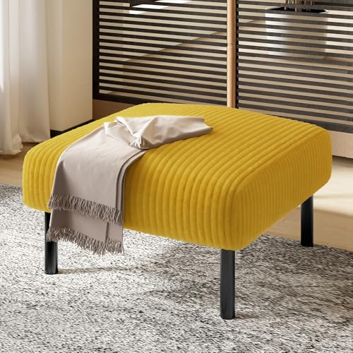 Premium Cord-Stoff Hocker mit Metallgestell – Superweicher Veloursbezug für ultimativen Komfort – Vielseitig als Fußbank, Sitzhocker oder Beistelltisch nutzbar – Blitzschnell & werkzeugfrei montiert Premium Cord-Stoff Hocker mit Metallgestell – Superweicher Veloursbezug für ultimativen Komfort – Vielseitig als Fußbank, Sitzhocker oder Beistelltisch nutzbar – Blitzschnell & werkzeugfrei montiert von Goeria