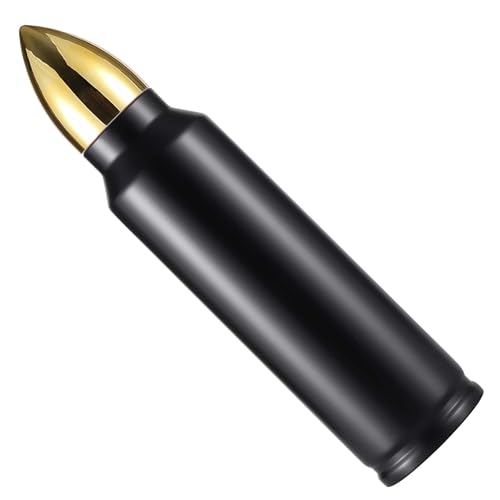 Goetland 304 Edelstahl Bullet Kugel Kugelform Thermobecher 1l Isolierbecher Isolierflasche Becher Flasche Wasser Schwarz von Goetland