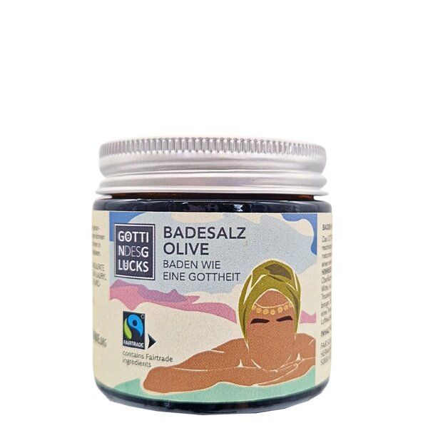 Göttin des Glücks Badesalz im Glas – Badezusatz mit Olive von Göttin des Glücks